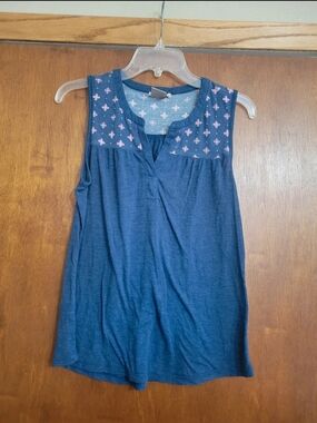 Sleeveless Navy Blue Tank